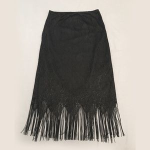 Black Fringe Skirt